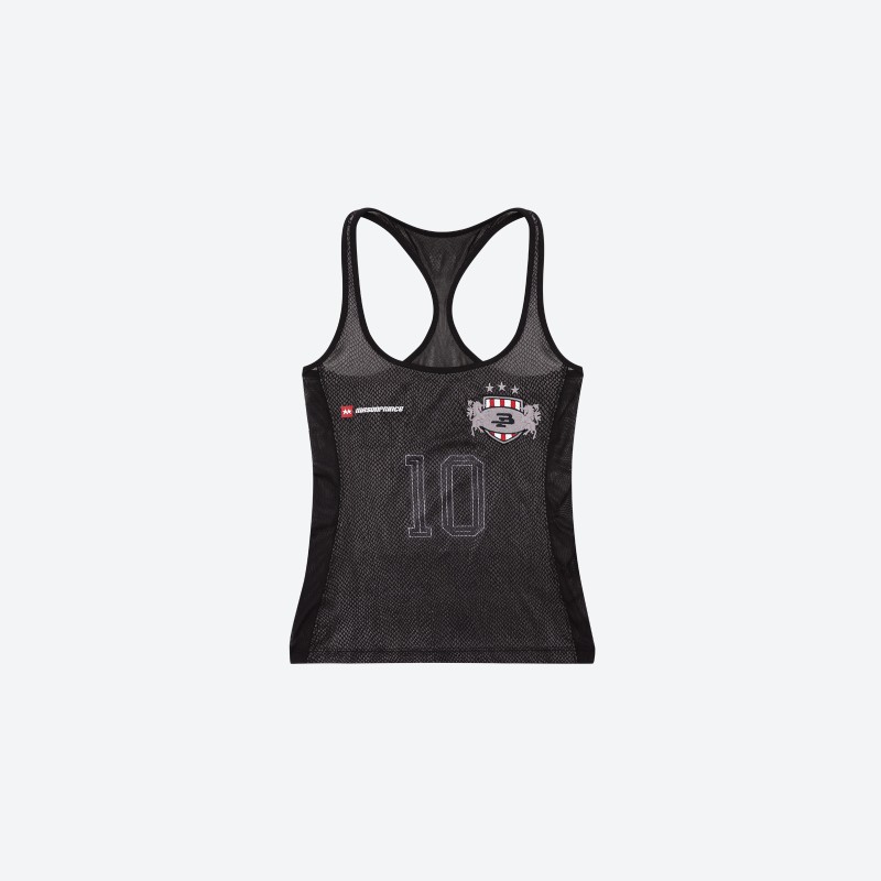 No.10 Snake‑print Sheer Tank Top